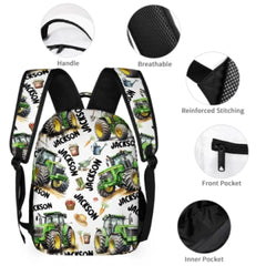 Name Customized Boys Girls Kids Tractor Truck Backpacks