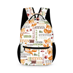 Custom Backpack with Name,Personalized Custom Baby Fox Backpack