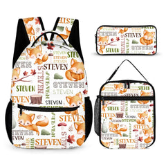 Custom Backpack with Name,Personalized Custom Baby Fox Backpack