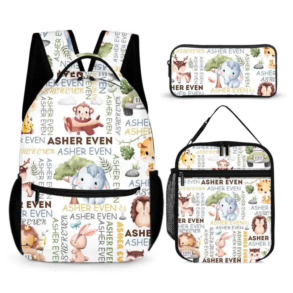 Custom Backpack with Name,Personalized Custom Baby Elephant Backpack - Joliny