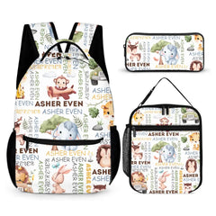 Custom Backpack with Name,Personalized Custom Baby Elephant Backpack