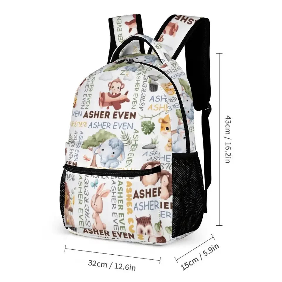 Custom Backpack with Name,Personalized Custom Baby Elephant Backpack - Joliny
