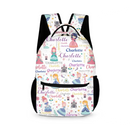 Personalized Custom Name Backpack for Girl - With Princess Castle Magic Wand - Joliny