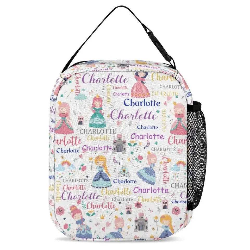 Personalized Custom Name Backpack for Girl - With Princess Castle Magic Wand - Joliny