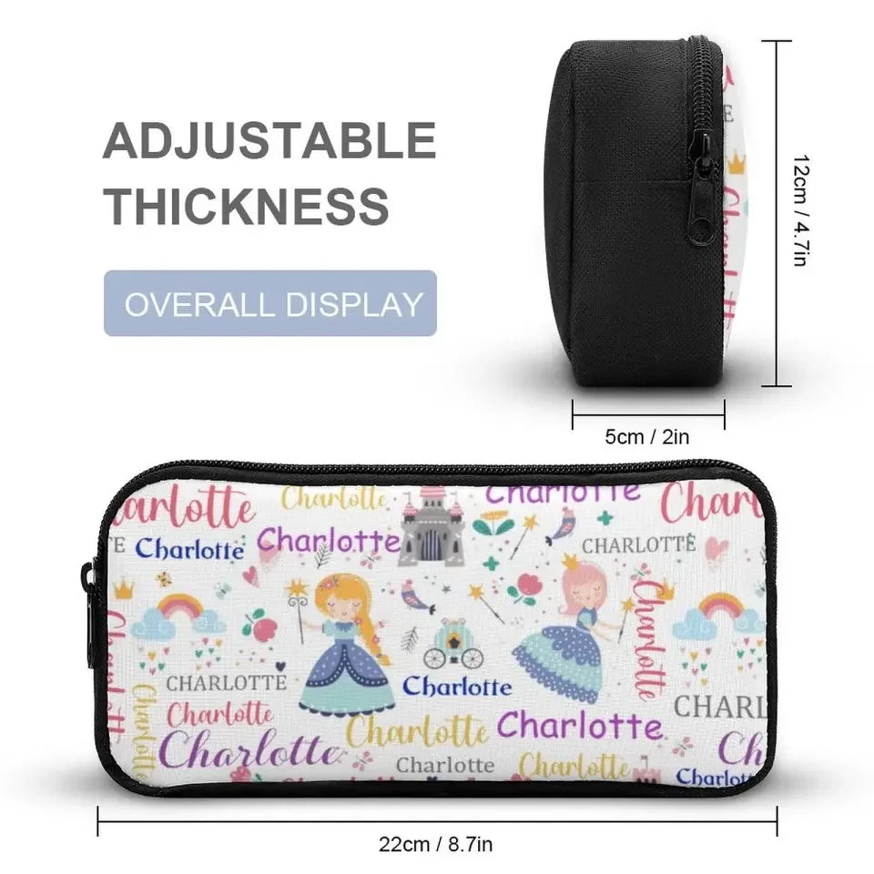 Personalized Custom Name Backpack for Girl - With Princess Castle Magic Wand - Joliny