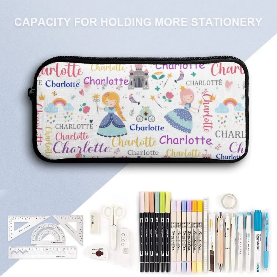 Personalized Custom Name Backpack for Girl - With Princess Castle Magic Wand - Joliny