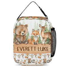 Personalized Student Backpack With Name, Forest Animals