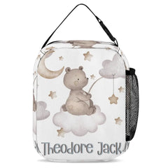 Personalized Custom Name Backpack - Bear Moon Stars in Sky Backpack