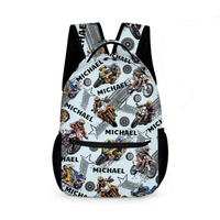 Name Customized Kids Backpacks Motocross Motorcycle Themed Backpacks - Joliny