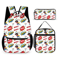 Personalized Custom Comic Book Boys Names - Superhero Child Name Backpacks - Joliny