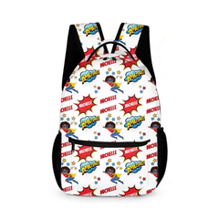 Personalized Custom Comic Book Boys Names - Superhero Child Name Backpacks