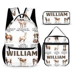 Personalized Custom Name Backpack - I Will Show Kindness To Those Around Me Like A Llama