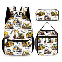 Name Customized Construction Truck Backpack, Opening Season Gift - Joliny