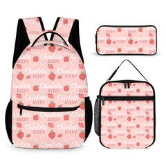 Customized Strawberry Name Backpack for Girls