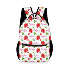 Customized Strawberry Name Backpack for Girls