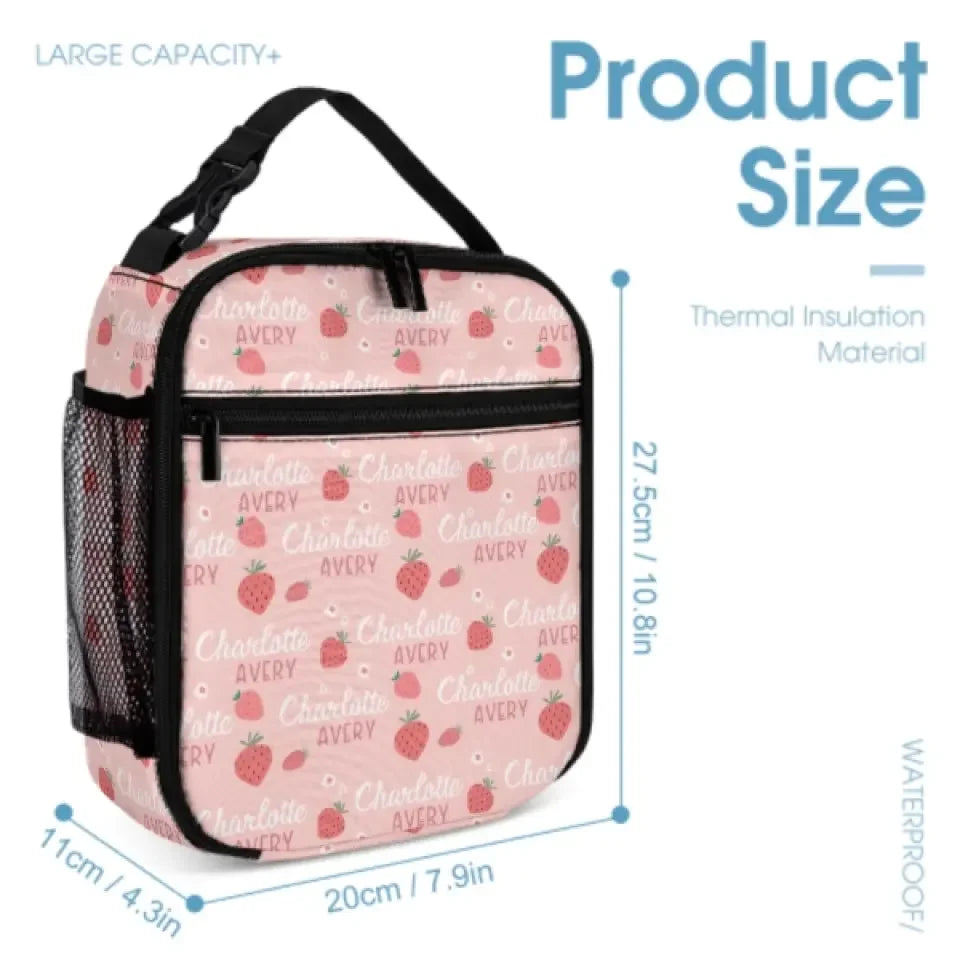 Customized Strawberry Name Backpack for Girls - Joliny