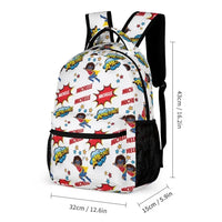 Personalized Custom Comic Book Boy Name Backpack - Superhero Kids Name Backpack - Joliny