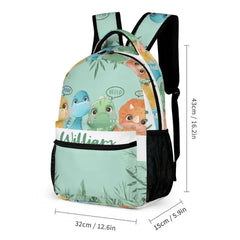 Personalized Custom Name Backpack, Baby Dinosaur Backpack for Kids