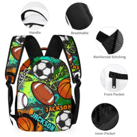 Cool Sports Game Name Customized Backpacks Sports Themed Backpacks - Joliny