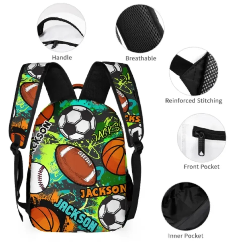 Cool Sports Game Name Customized Backpacks Sports Themed Backpacks - Joliny