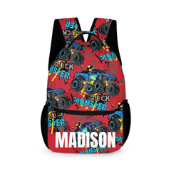 Personalized Monster Truck Name Custom Backpack