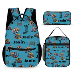 Personalized Monster Truck Child Name Backpack