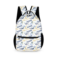 Personalized Custom Whales Boy, Girl Soft Name Backpack - Sea Creatures Kids Name Backpack - Joliny
