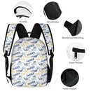 Personalized Custom Whales Boy, Girl Soft Name Backpack - Sea Creatures Kids Name Backpack - Joliny