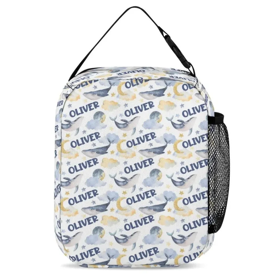 Personalized Custom Whales Boy, Girl Soft Name Backpack - Sea Creatures Kids Name Backpack - Joliny