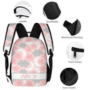 Personalized Pink Blue Moon Stars Clouds Student Backpack - Joliny