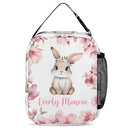 Personalized Girl Name Backpack, Pink Cherry Blossom Rabbit - Joliny
