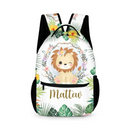 Personalized Lion Cub Wearing Flowers Backpack for Girls Boys - Joliny