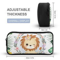 Personalized Lion Cub Wearing Flowers Backpack for Girls Boys - Joliny