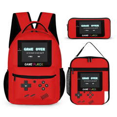 Press Start to Learning - Personalized Game Console Pattern School Backpack for Young Gamers