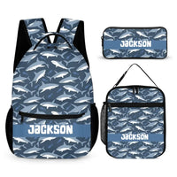 Shark Themed Personalized Name Custom Backpack - Gifts for Kids - Joliny