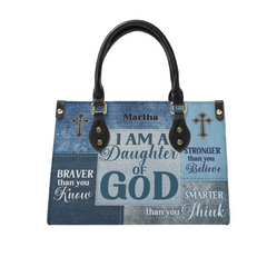 Personalized Leather Bag - Religious Gift For Worship Friends, Daughter Of God