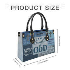 Personalized Leather Bag - Religious Gift For Worship Friends, Daughter Of God