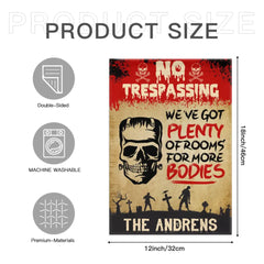 We've Got Plenty Of Rooms For More Bodies - Personalized Zombie Flag, Halloween Ideas