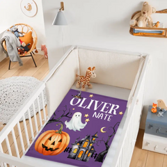 Halloween Blanket, Personalized Name Halloween Baby Blanket