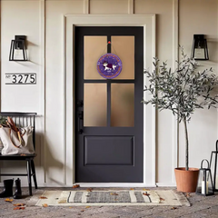 Custom Wooden Door Sign - Personalized The Wicked Witch And Little Monsters Live Here - Halloween Gift for Pet Lovers, Cat Lovers