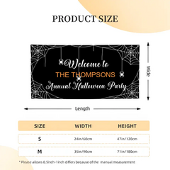 Custom Halloween Decoration Banner - Personalized Spider web Banner - Gift For Marvel Lovers,Party Lovers,Children