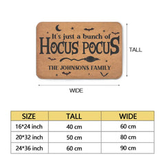 Custom It's Hocus Pocus Time Witches Doormat - Family Personalized Home Decor Witch Decorative Mat - Halloween Gift For Witches, Family Members