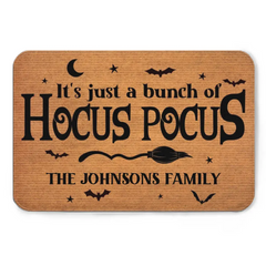 Custom It's Hocus Pocus Time Witches Doormat - Family Personalized Home Decor Witch Decorative Mat - Halloween Gift For Witches, Family Members