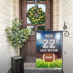 Decorative Flags - Personalized Football Flag - Gift For The School Athletes,Children