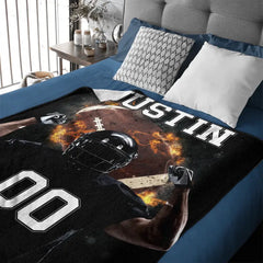 Football Spirit Name Personalized Blanket - Gifts for Football Lovers