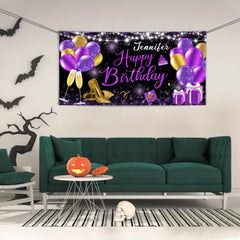 Happy Birthday - Personalised Firework Banner - Gift For Birthday Person,Party