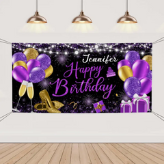 Happy Birthday - Personalised Firework Banner - Gift For Birthday Person,Party