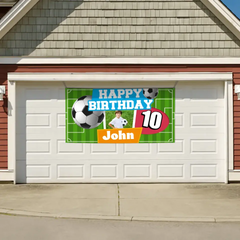 Custom Happy Birthday Banner - Personalized Soccer Banner - Gift For Children,Sports Enthusiasts