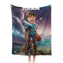 Football Competition - Personalised Photo Customised Blanket- Gifts for Football Players,Fans,Boy