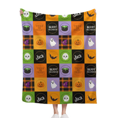 Halloween Night - Trick Or Treat Personalised Name Blanket - Gifts for Children,Friend